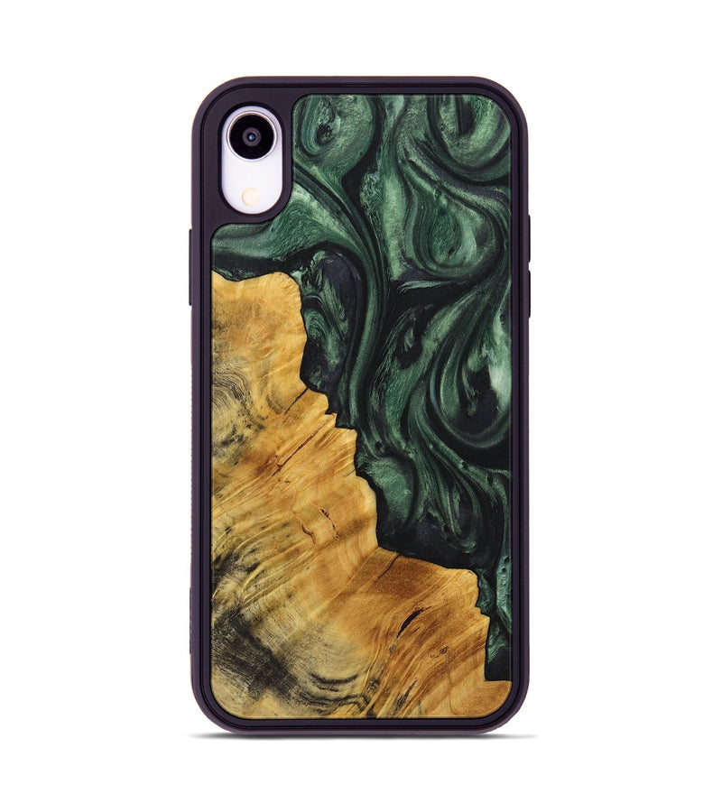 iPhone Xr Wood Phone Case - April (Green, 723466)