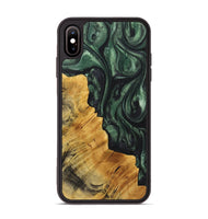 iPhone Xs Max Wood Phone Case - April (Green, 723466)