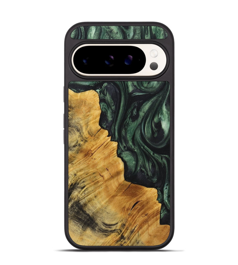 Pixel 9 Wood Phone Case - April (Green, 723466)