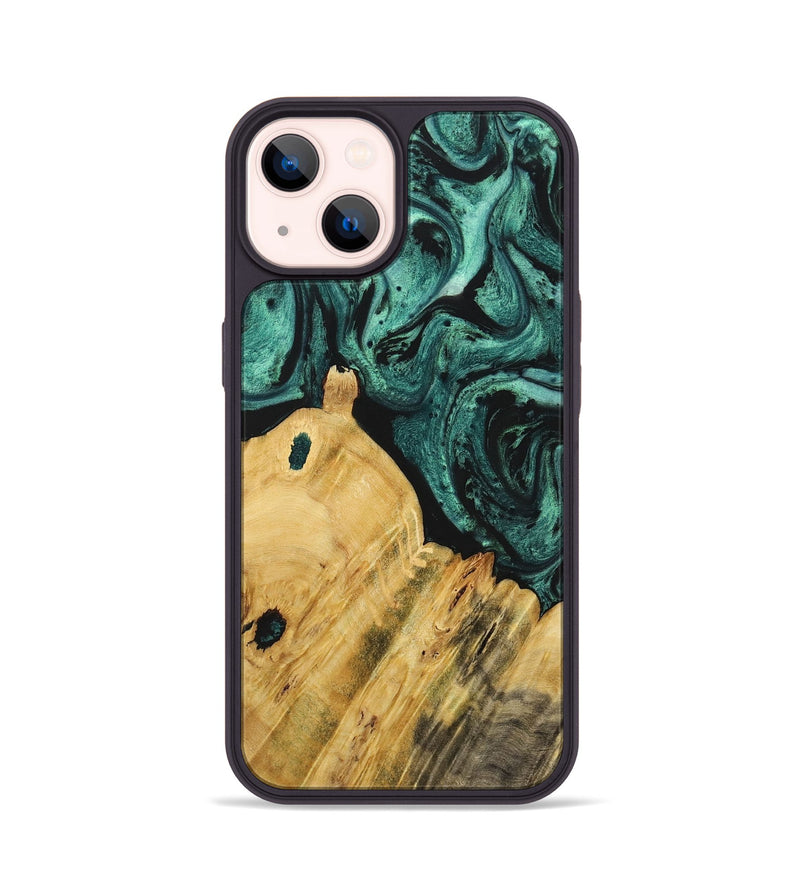 iPhone 14 Wood Phone Case - Arturo (Green, 723467)