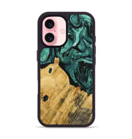 iPhone 16 Wood Phone Case - Arturo (Green, 723467)