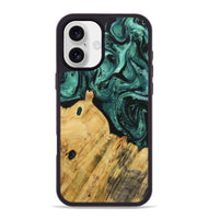 iPhone 16 Plus Wood Phone Case - Arturo (Green, 723467)