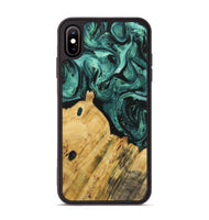 iPhone Xs Max Wood Phone Case - Arturo (Green, 723467)