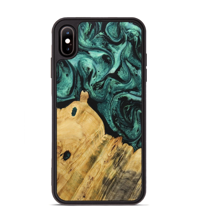 iPhone Xs Max Wood Phone Case - Arturo (Green, 723467)