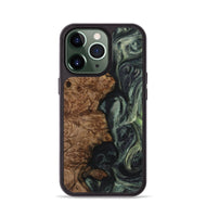 iPhone 13 Pro Wood Phone Case - Stacie (Green, 723468)