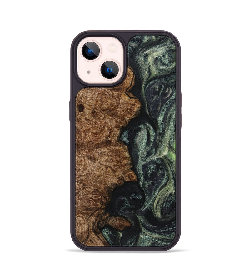 iPhone 14 Wood Phone Case - Stacie (Green, 723468)