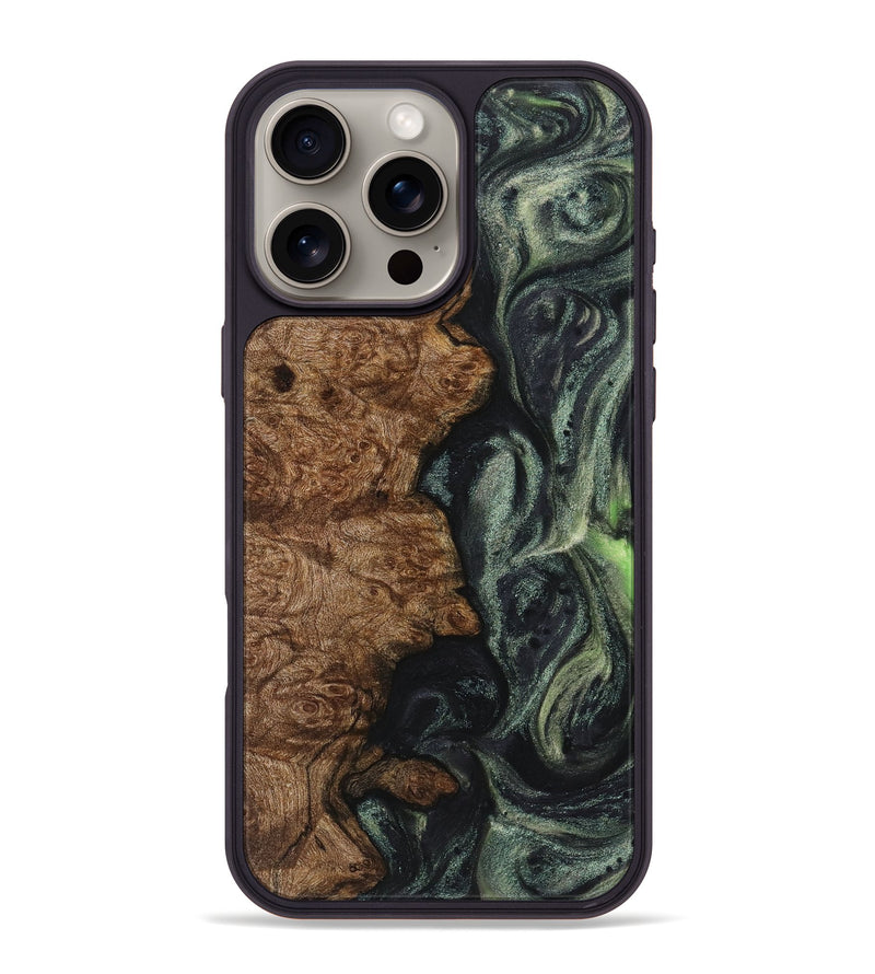 iPhone 16 Pro Max Wood Phone Case - Stacie (Green, 723468)