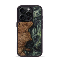 iPhone 16 Pro Wood Phone Case - Stacie (Green, 723468)