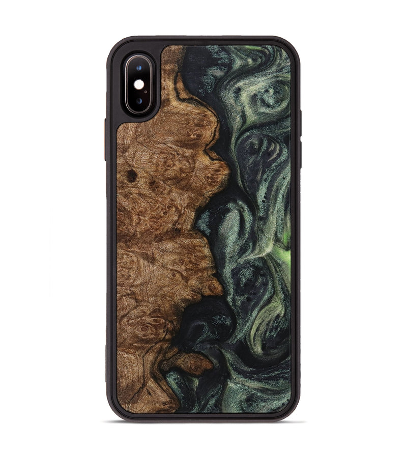 iPhone Xs Max Wood Phone Case - Stacie (Green, 723468)