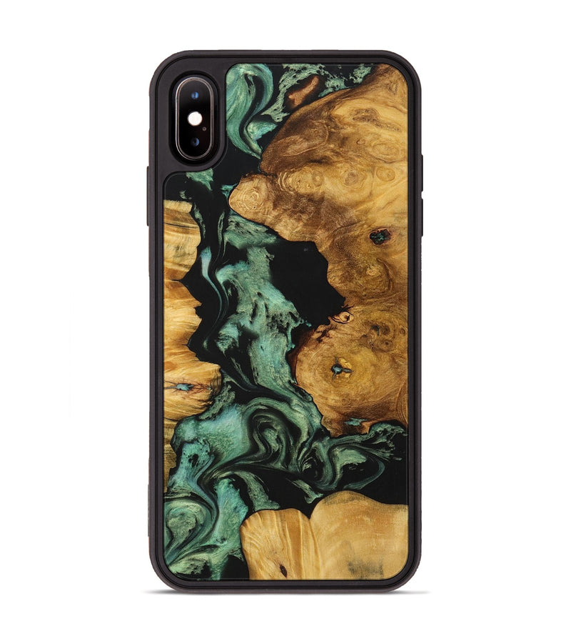 iPhone Xs Max Wood Phone Case - Randal (Green, 723469)