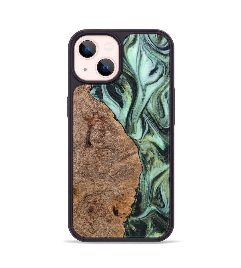 iPhone 14 Wood Phone Case - Mckenna (Green, 723470)