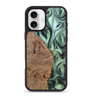 iPhone 16 Plus Wood Phone Case - Mckenna (Green, 723470)