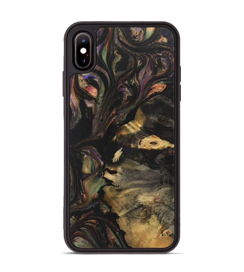 iPhone Xs Max Wood Phone Case - Leilani (Green, 723472)