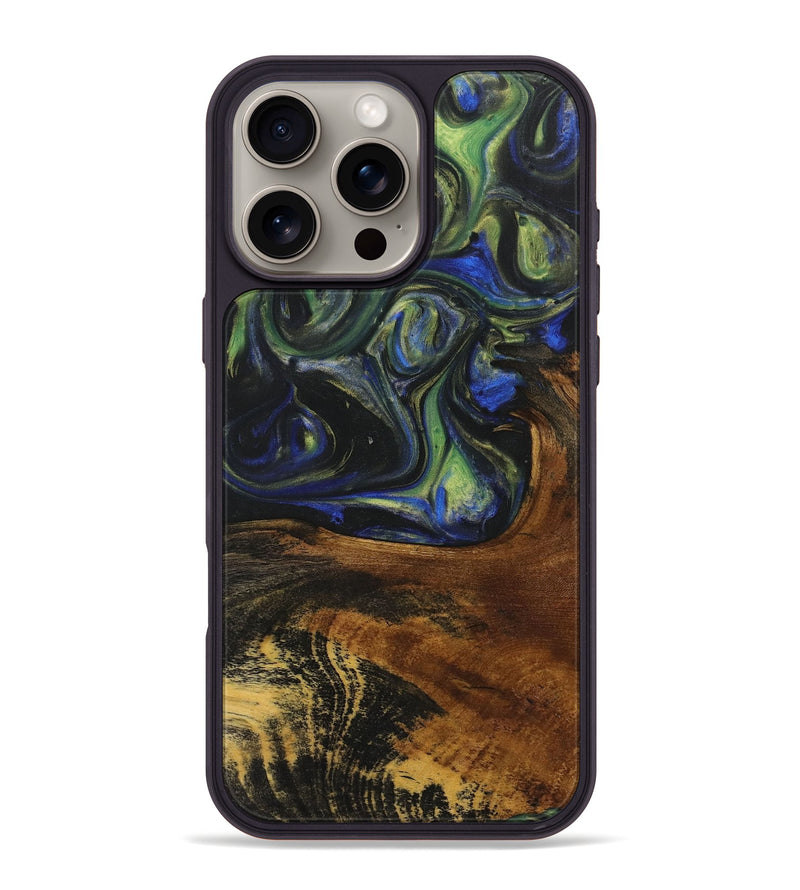 iPhone 16 Pro Max Wood Phone Case - Serenity (Green, 723473)