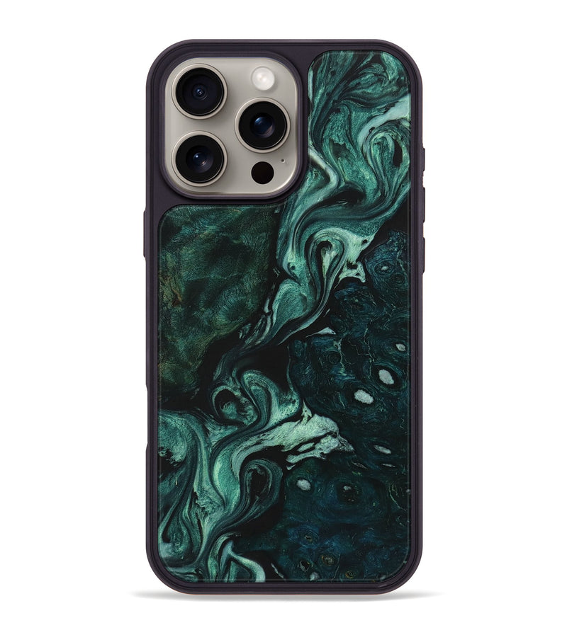 iPhone 16 Pro Max Wood Phone Case - Dick (Green, 723475)