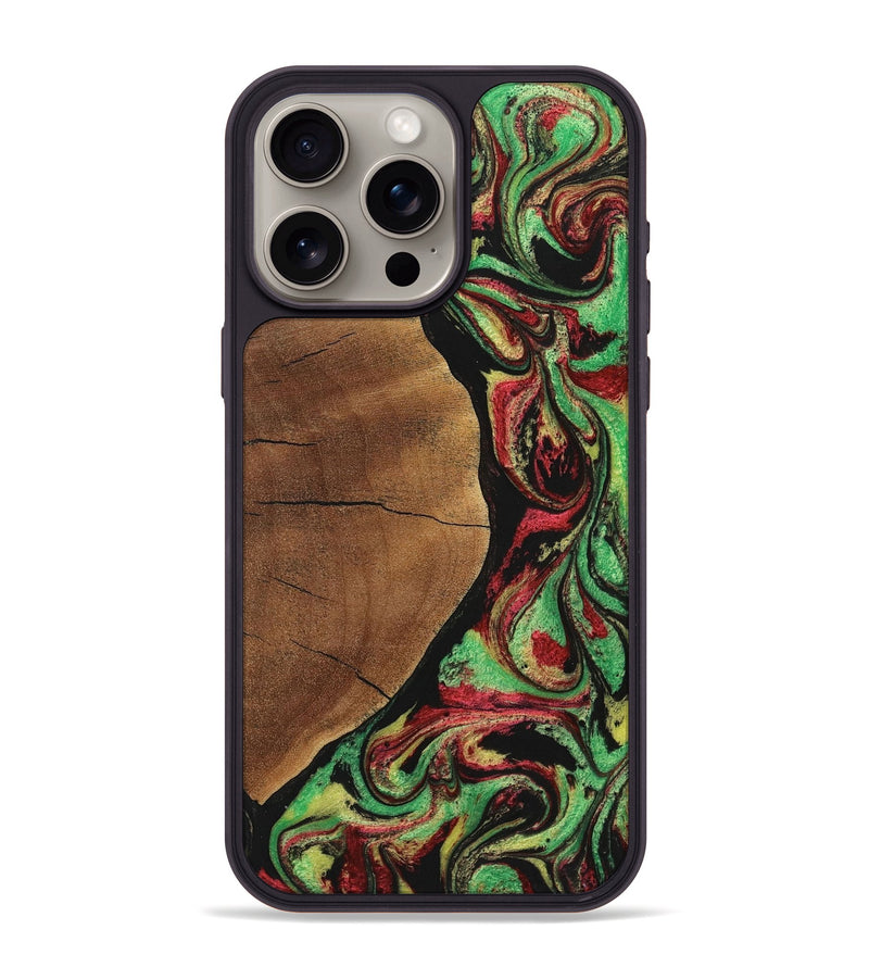 iPhone 15 Pro Max Wood Phone Case - Seth (Green, 723476)