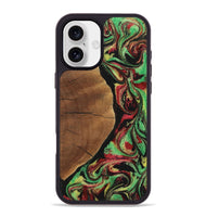 iPhone 16 Plus Wood Phone Case - Seth (Green, 723476)