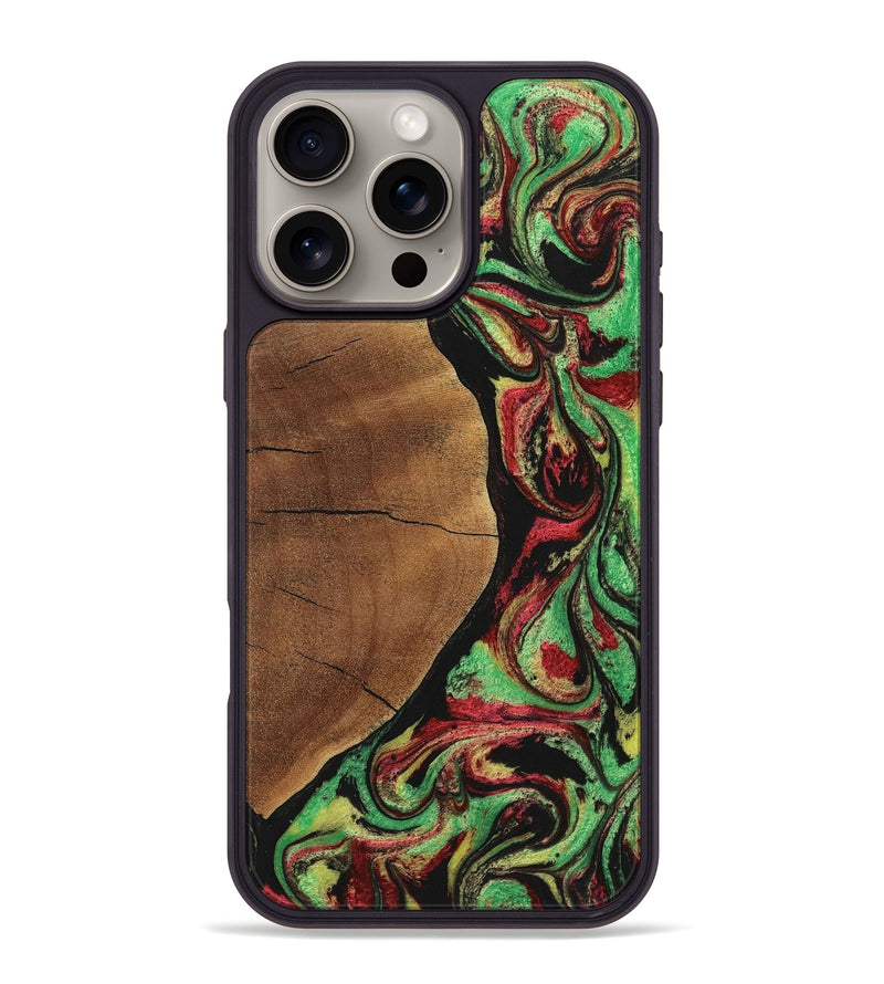 iPhone 16 Pro Max Wood Phone Case - Seth (Green, 723476)