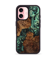 iPhone 16 Wood Phone Case - Tamra (Green, 723478)