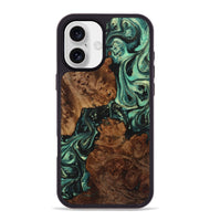 iPhone 16 Plus Wood Phone Case - Tamra (Green, 723478)