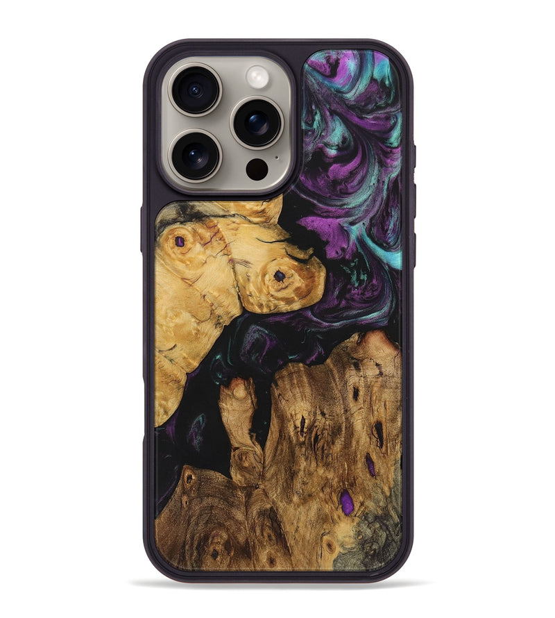 iPhone 16 Pro Max Wood Phone Case - Hope (Purple, 723482)