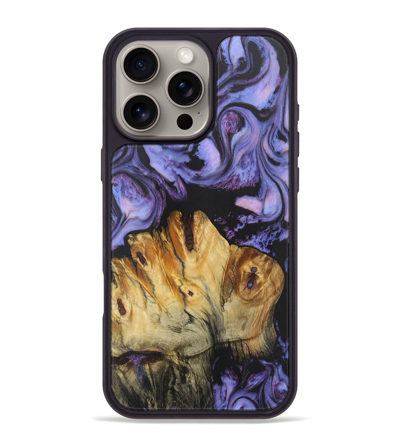 iPhone 16 Pro Max Wood Phone Case - Alvin (Purple, 723484)