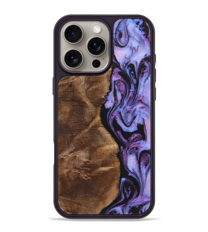 iPhone 16 Pro Max Wood Phone Case - Grace (Purple, 723487)