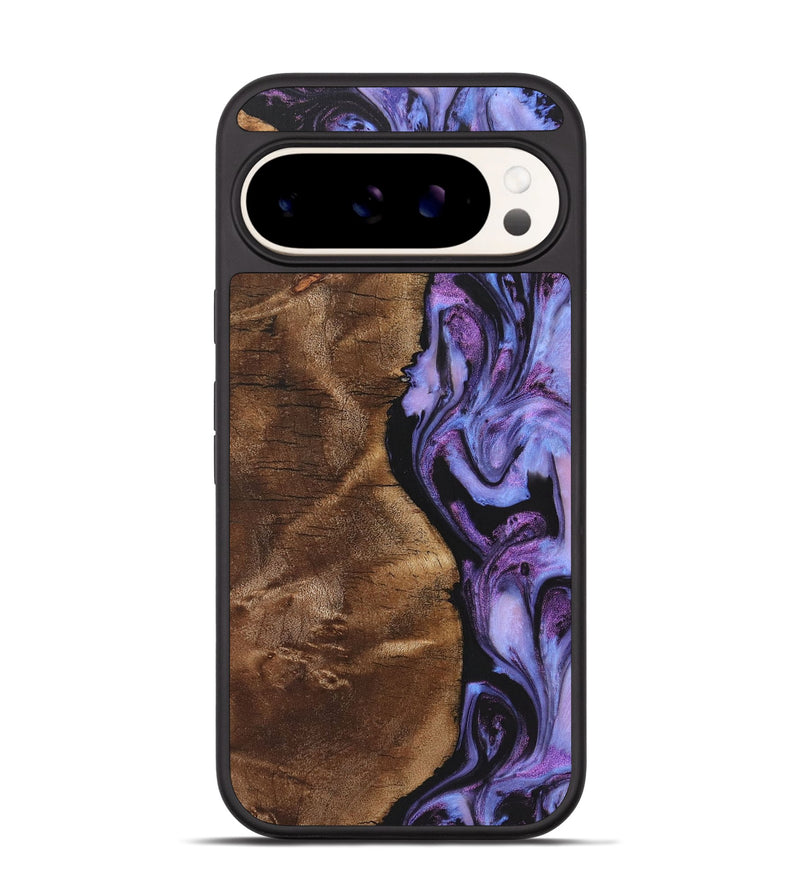 Pixel 9 Wood Phone Case - Grace (Purple, 723487)