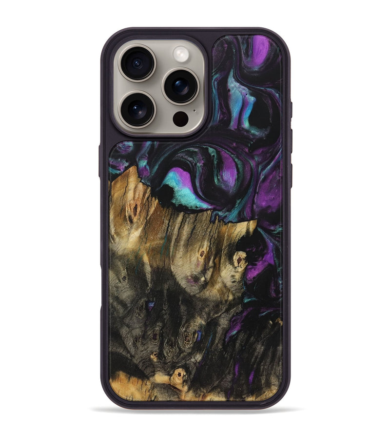 iPhone 16 Pro Max Wood Phone Case - Nathan (Purple, 723488)