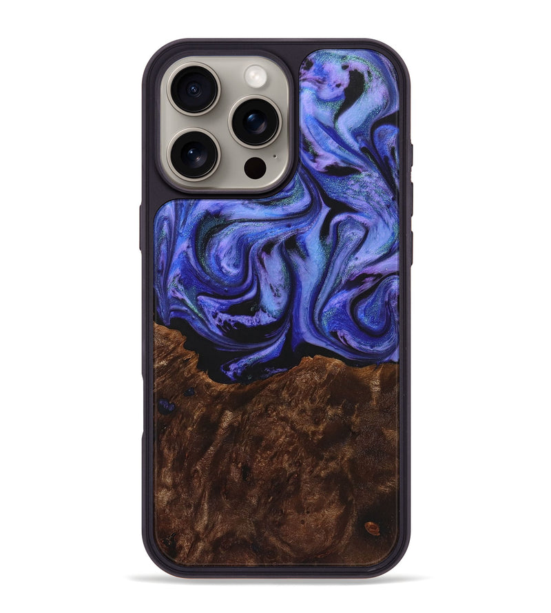 iPhone 16 Pro Max Wood Phone Case - Hattie (Purple, 723489)