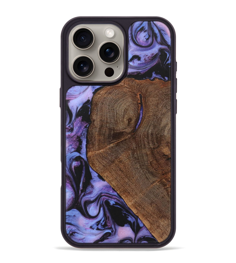 iPhone 16 Pro Max Wood Phone Case - Emma (Purple, 723491)