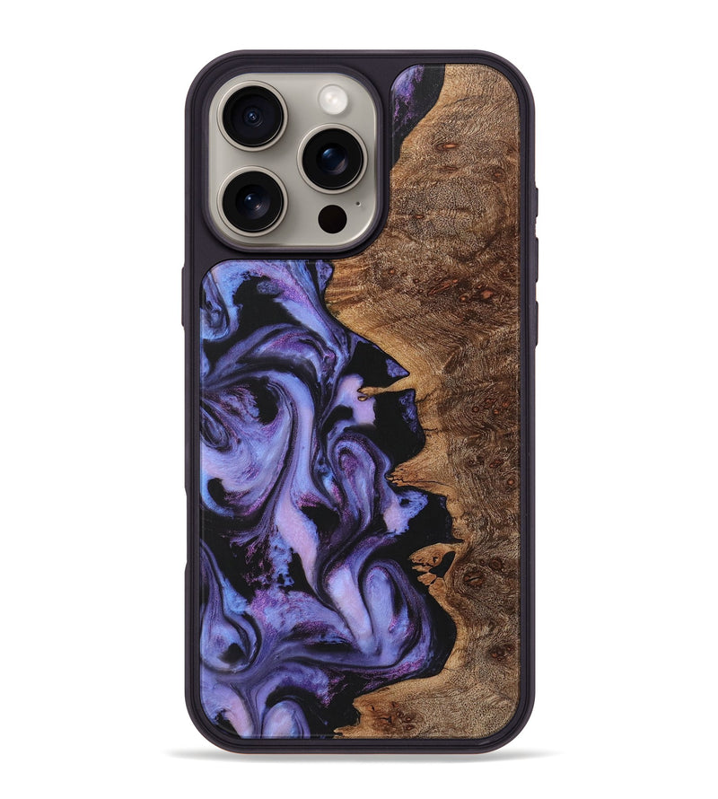 iPhone 16 Pro Max Wood Phone Case - Serena (Purple, 723492)