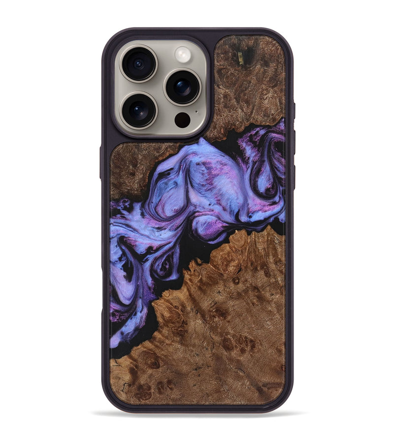 iPhone 16 Pro Max Wood Phone Case - Daryl (Purple, 723493)