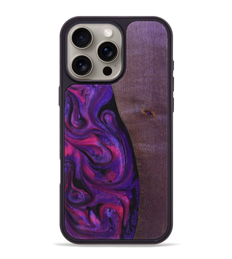 iPhone 16 Pro Max Wood Phone Case - Lucy (Purple, 723494)