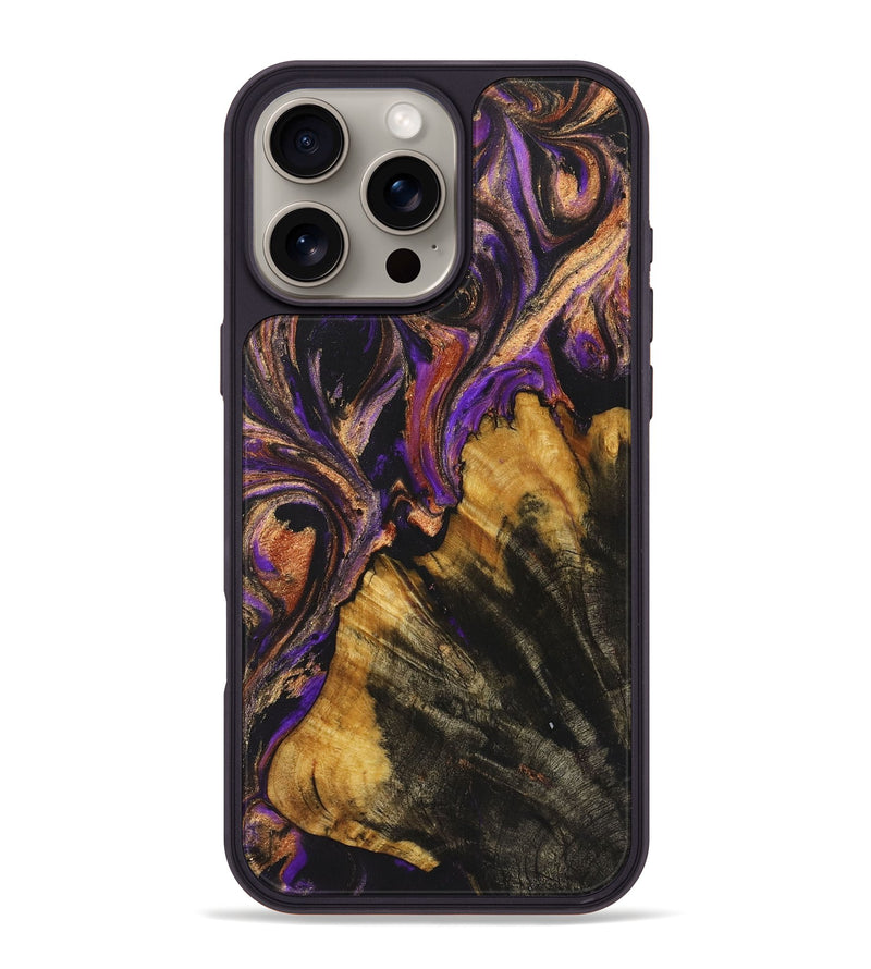 iPhone 16 Pro Max Wood Phone Case - Shelby (Purple, 723498)