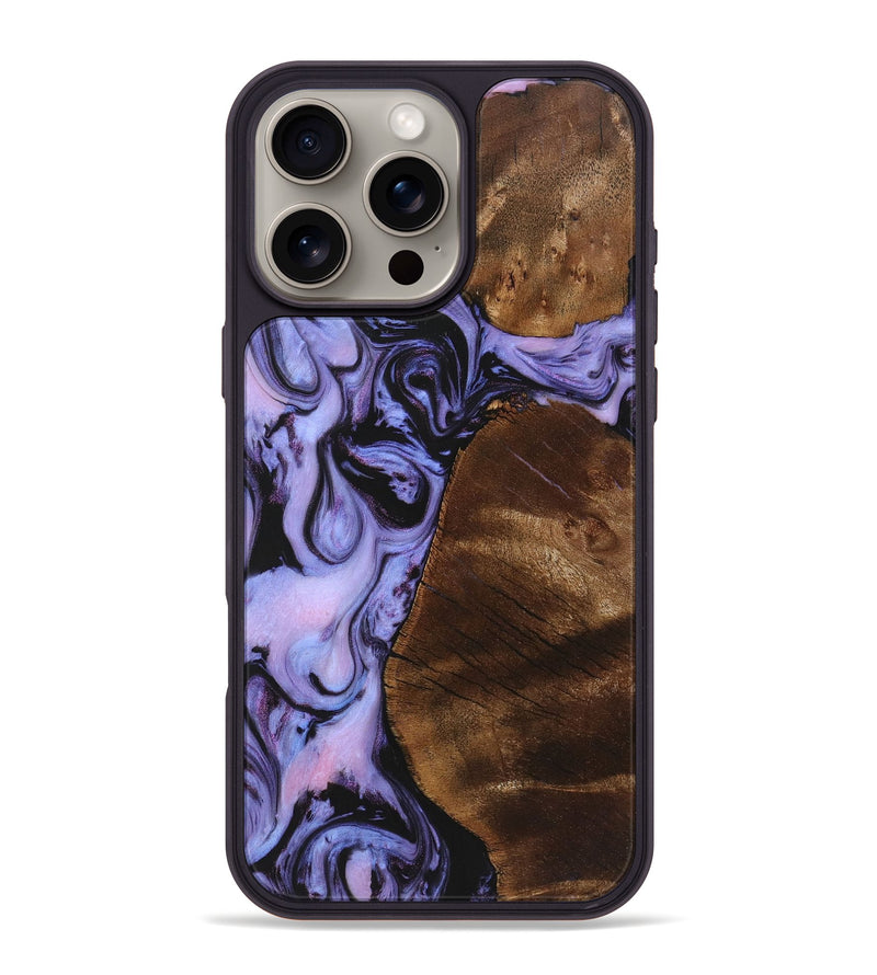 iPhone 16 Pro Max Wood Phone Case - Izabella (Purple, 723500)