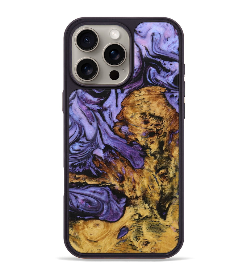 iPhone 16 Pro Max Wood Phone Case - Kai (Purple, 723502)