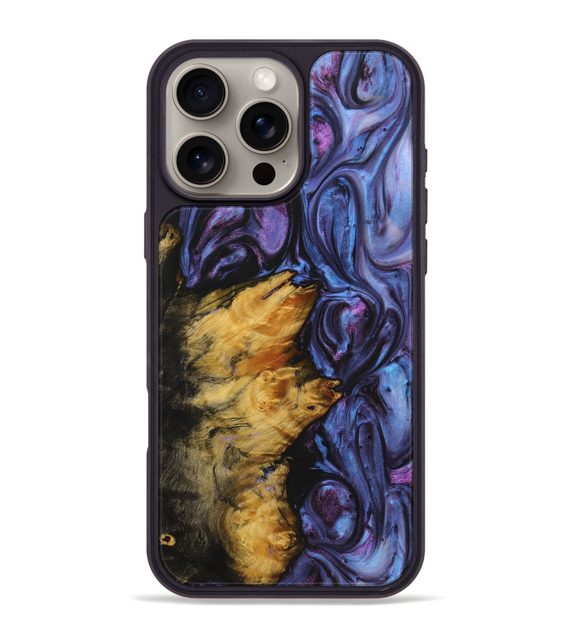 iPhone 16 Pro Max Wood Phone Case - Shaun (Purple, 723504)