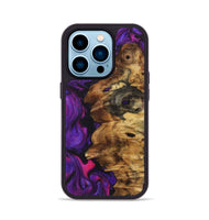 iPhone 14 Pro Wood Phone Case - Latasha (Purple, 723505)