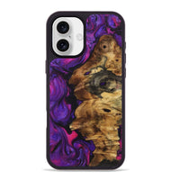 iPhone 16 Plus Wood Phone Case - Latasha (Purple, 723505)