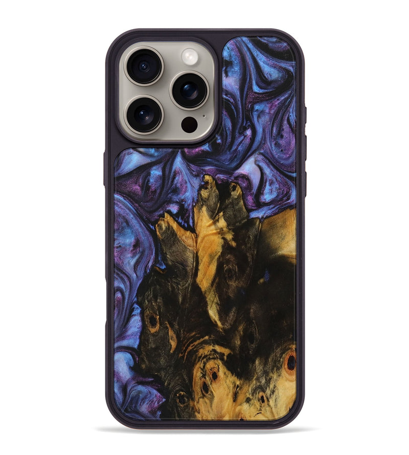 iPhone 16 Pro Max Wood Phone Case - Deneen (Purple, 723506)