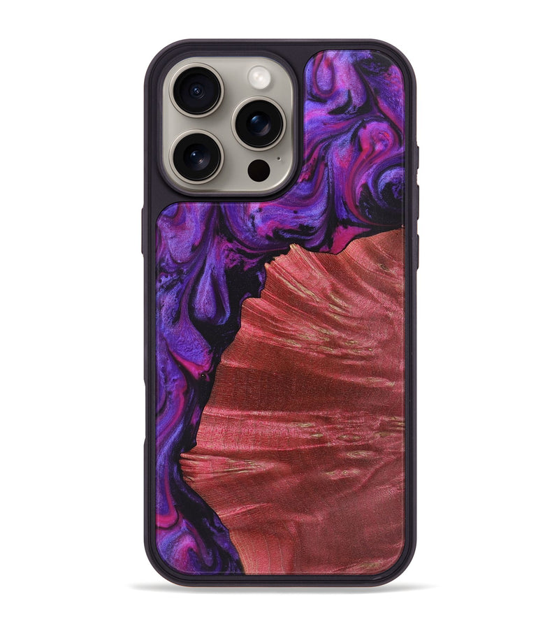 iPhone 16 Pro Max Wood Phone Case - Francine (Purple, 723507)