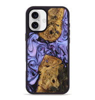 iPhone 16 Plus Wood Phone Case - Johnny (Purple, 723510)