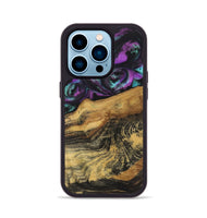 iPhone 14 Pro Wood Phone Case - Mitchell (Purple, 723518)