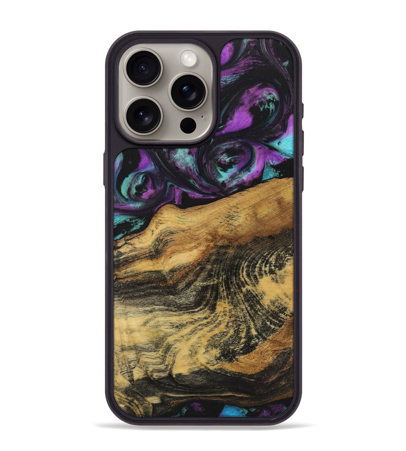 iPhone 15 Pro Max Wood Phone Case - Mitchell (Purple, 723518)