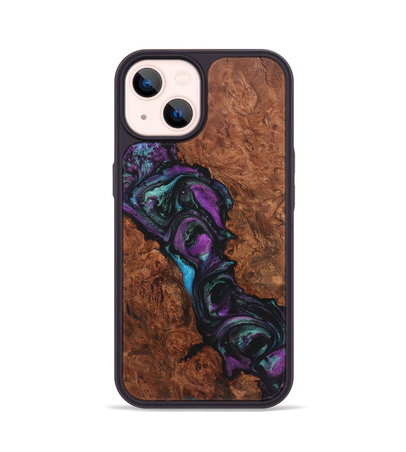 iPhone 14 Wood Phone Case - Lorrie (Purple, 723519)