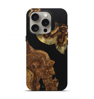 iPhone 16 Pro Wood Live Edge Phone Case - Kaylin (Pure Black, 723600)