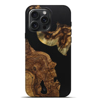 iPhone 16 Pro Max Wood Live Edge Phone Case - Kaylin (Pure Black, 723600)