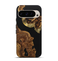 Pixel 9 Wood Live Edge Phone Case - Kaylin (Pure Black, 723600)