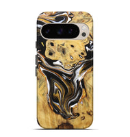 Pixel 9 Pro Wood Live Edge Phone Case - Sonya (Black & White, 723603)